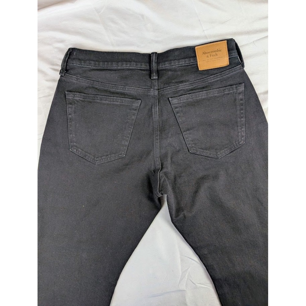 Abercrombie & Fitch Athletic Slim Stretch Distressed Black Jeans Men's 30x32 - Picture 11 of 12